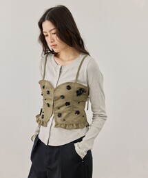 ADAM ET ROPE' | シークインフラワービスチェセットカーディガン(カーディガン/ボレロ)