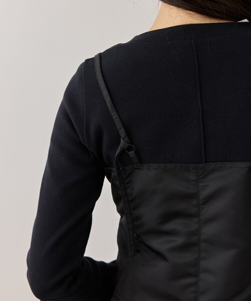 ADAM ET ROPE'（アダムエロペ）の「シークインフラワービスチェセットカーディガン（カーディガン/ボレロ・レディース・キナリ/ブラック・FREE）」の19枚目の写真