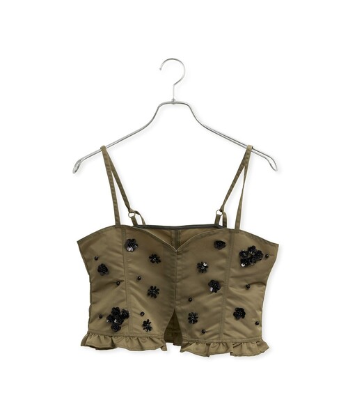 ADAM ET ROPE'（アダムエロペ）の「シークインフラワービスチェセットカーディガン（カーディガン/ボレロ・レディース・キナリ/ブラック・FREE）」の22枚目の写真