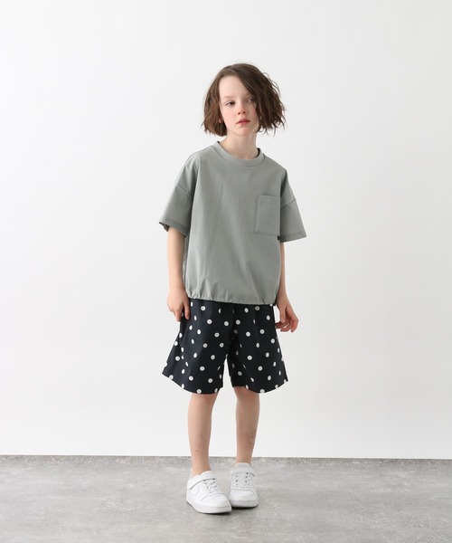 GLOBAL WORK（グローバルワーク）の「エアカルドロストプルオーバー半袖/629845（Tシャツ/カットソー・キッズ・ミント/ブラック・160cm/150cm/140cm/130cm）」の8枚目の写真