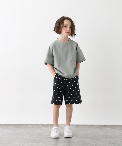 GLOBAL WORK（グローバルワーク）の「エアカルドロストプルオーバー半袖/629845（Tシャツ/カットソー・キッズ・ミント/ブラック・160cm/150cm/140cm/130cm）」の9枚目の写真