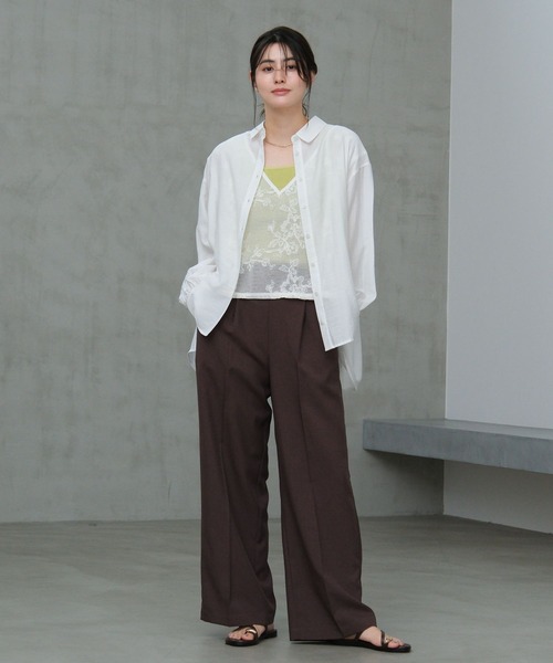 LAKOLE（ラコレ）の「バックシャーリングシャツ / 658928（その他トップス・レディース・チャコール/オフホワイト/クリアグリーン/ブルー・FREE）」の12枚目の写真