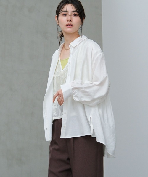 LAKOLE（ラコレ）の「バックシャーリングシャツ / 658928（その他トップス・レディース・チャコール/オフホワイト/クリアグリーン/ブルー・FREE）」の18枚目の写真