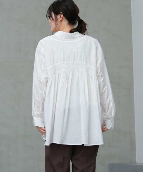 LAKOLE（ラコレ）の「バックシャーリングシャツ / 658928（その他トップス・レディース・チャコール/オフホワイト/クリアグリーン/ブルー・FREE）」の19枚目の写真