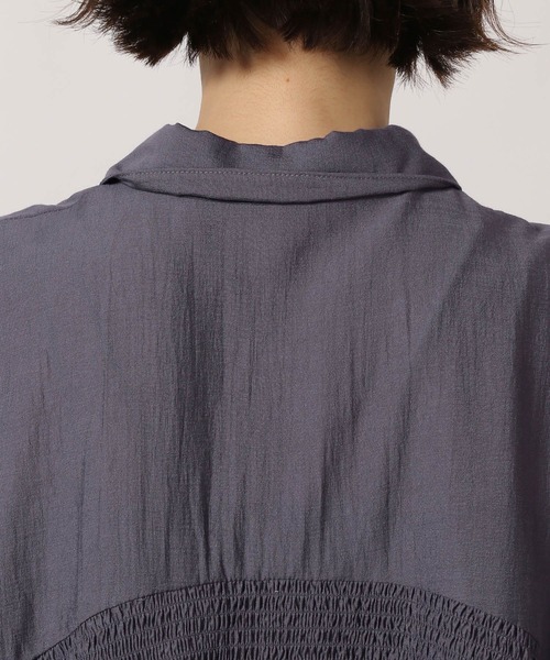 LAKOLE（ラコレ）の「バックシャーリングシャツ / 658928（その他トップス・レディース・チャコール/オフホワイト/クリアグリーン/ブルー・FREE）」の6枚目の写真