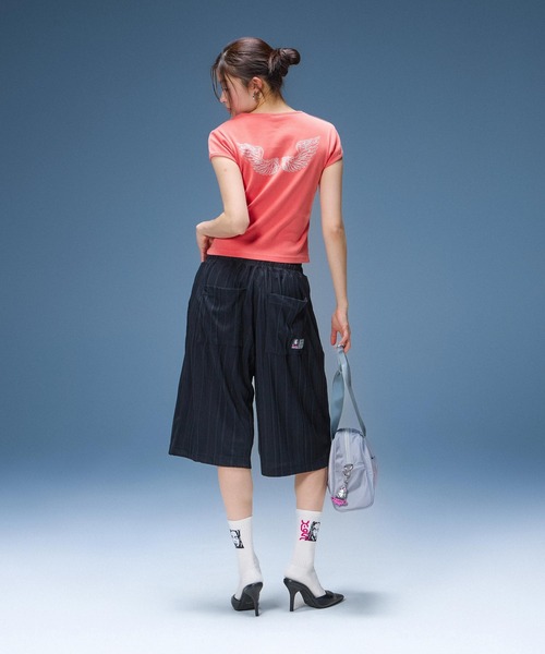 X-girl(エックスガール)の「SCHOOL GIRL BAG(ハンドバッグ・レディース・ブラック/グレー・ONE SIZE)」の4枚目の写真
