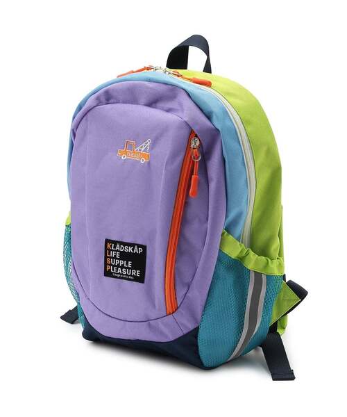 kladskap（クレードスコープ）の「働く車ワンポイントマルチ配色リュック（バックパック/リュック・キッズ・ラベンダー/オレンジ・M/S）」の2枚目の写真