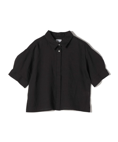 SHIPS Colors(シップス カラーズ)の「SHIPS Colors:〈洗濯機可能〉ユーロリネン (EURO Linen) ボクシー パフスリーブ シャツ◇(シャツ/ブラウス・レディース・ライトブルー/イエロー/オフホワイト/ブラック・ONE SIZE)」の6枚目の写真