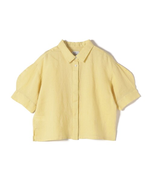 SHIPS Colors(シップス カラーズ)の「SHIPS Colors:〈洗濯機可能〉ユーロリネン (EURO Linen) ボクシー パフスリーブ シャツ◇(シャツ/ブラウス・レディース・ライトブルー/イエロー/オフホワイト/ブラック・ONE SIZE)」の8枚目の写真
