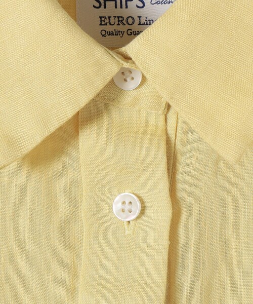 SHIPS Colors(シップス カラーズ)の「SHIPS Colors:〈洗濯機可能〉ユーロリネン (EURO Linen) ボクシー パフスリーブ シャツ◇(シャツ/ブラウス・レディース・ライトブルー/イエロー/オフホワイト/ブラック・ONE SIZE)」の11枚目の写真