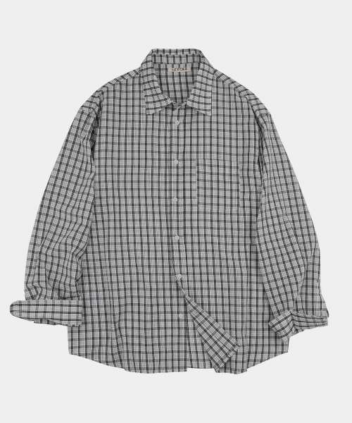 LETTERCOMO(レテルコモ)の「クローグリンクルチェックシャツアイボリー(シャツ/ブラウス・レディース・その他・MEDIUM/LARGE)」の1枚目の写真