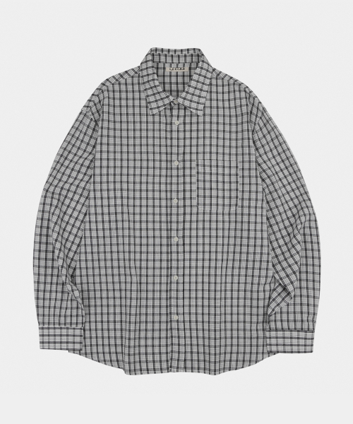 LETTERCOMO(レテルコモ)の「クローグリンクルチェックシャツアイボリー(シャツ/ブラウス・レディース・その他・MEDIUM/LARGE)」の2枚目の写真