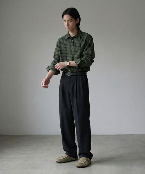 LETTERCOMO(レテルコモ)の「クローグリンクルチェックシャツアイボリー(シャツ/ブラウス・レディース・その他・MEDIUM/LARGE)」の7枚目の写真