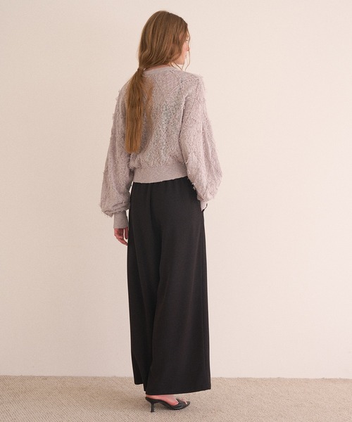 MIELI INVARIANT（ミエリインヴァリアント）の「Bloom Loop Fringe Cardigan（カーディガン/ボレロ・レディース・ブラック/レッド/グレー・FREE）」の20枚目の写真