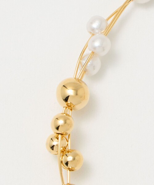 EMMEL REFINES（エメルリファインズ）の「＜kaene＞フェイクパール × メタルビーズ ネックレス＜Select by EMMEL REFINES＞（ネックレス・レディース・シルバー/ゴールド・FREE）」の7枚目の写真