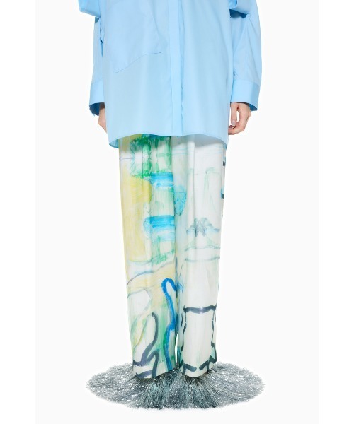 ENFOLD(エンフォルド)の「DRAWSTRING WIDE-PANTS(スラックス・レディース・マルチ/ホワイト系その他2・38/36)」の6枚目の写真