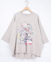 iS ScoLar | 561230：ツリーハウス柄麻タッチコットンプルオーバー(Tシャツ/カットソー)