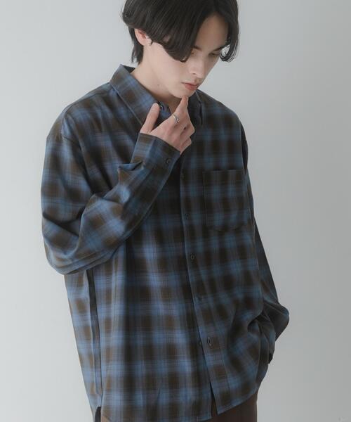SENSE OF PLACE by URBAN RESEARCH(センスオブプレイスバイアーバンリサーチ)の「マドラスチェックロングスリーブシャツ(シャツ/ブラウス・メンズ・ブラウン/ライトベージュ/チャコールグレー・MEDIUM/LARGE)」の6枚目の写真