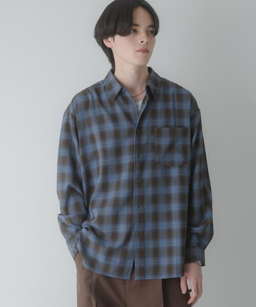 SENSE OF PLACE by URBAN RESEARCH(センスオブプレイスバイアーバンリサーチ)の「マドラスチェックロングスリーブシャツ(シャツ/ブラウス・メンズ・ブラウン/ライトベージュ/チャコールグレー・MEDIUM/LARGE)」の7枚目の写真