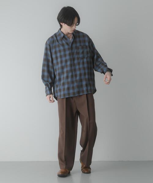 SENSE OF PLACE by URBAN RESEARCH(センスオブプレイスバイアーバンリサーチ)の「マドラスチェックロングスリーブシャツ(シャツ/ブラウス・メンズ・ブラウン/ライトベージュ/チャコールグレー・MEDIUM/LARGE)」の10枚目の写真