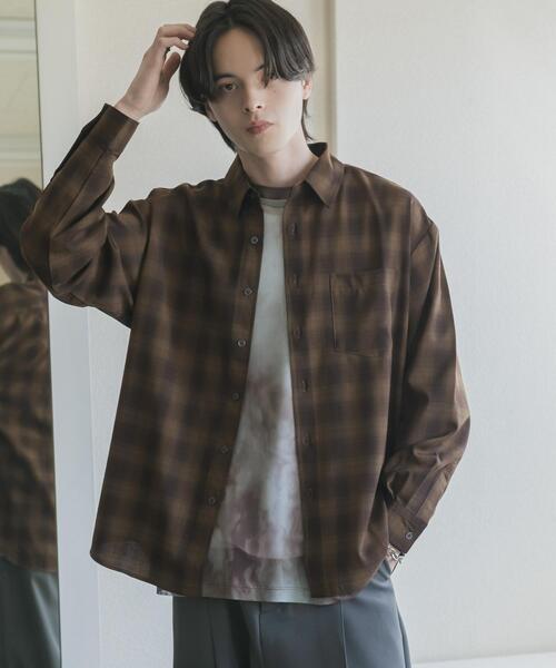 SENSE OF PLACE by URBAN RESEARCH(センスオブプレイスバイアーバンリサーチ)の「マドラスチェックロングスリーブシャツ(シャツ/ブラウス・メンズ・ブラウン/ライトベージュ/チャコールグレー・MEDIUM/LARGE)」の16枚目の写真