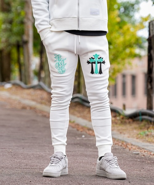adamsJUGGLER（アダムスジャグラー）の「RTEG T.C.O.Eスウェットパンツ（スウェットパンツ・メンズ・ブラック/ホワイト・XL/L/M/S）」の2枚目の写真