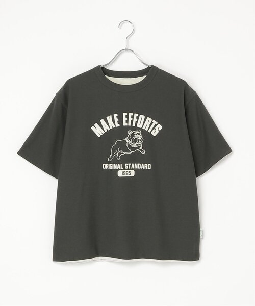 NO NEED（ノーニード）の「リバーシブル梨地Ｔ（Tシャツ/カットソー・メンズ・オフホワイト/チャコール/マスタード・L/M）」の17枚目の写真