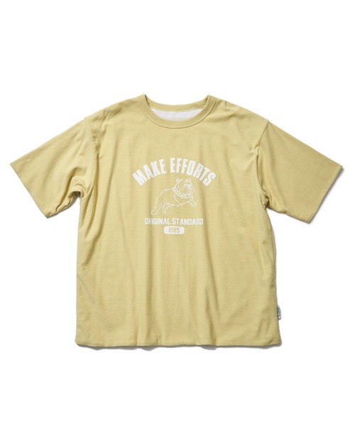 NO NEED（ノーニード）の「リバーシブル梨地Ｔ（Tシャツ/カットソー・メンズ・オフホワイト/チャコール/マスタード・L/M）」の3枚目の写真