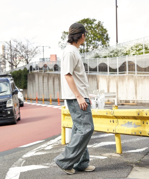 NO NEED（ノーニード）の「リバーシブル梨地Ｔ（Tシャツ/カットソー・メンズ・オフホワイト/チャコール/マスタード・L/M）」の18枚目の写真