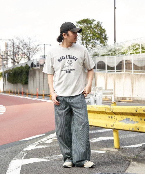 NO NEED（ノーニード）の「リバーシブル梨地Ｔ（Tシャツ/カットソー・メンズ・オフホワイト/チャコール/マスタード・L/M）」の12枚目の写真