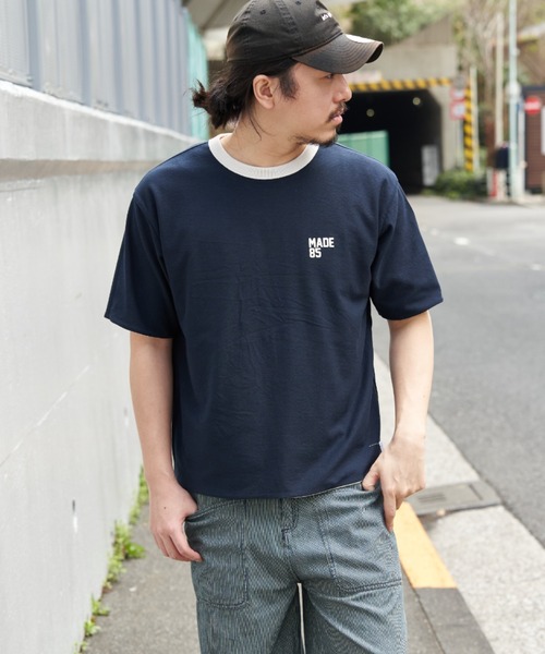 NO NEED（ノーニード）の「リバーシブル梨地Ｔ（Tシャツ/カットソー・メンズ・オフホワイト/チャコール/マスタード・L/M）」の8枚目の写真