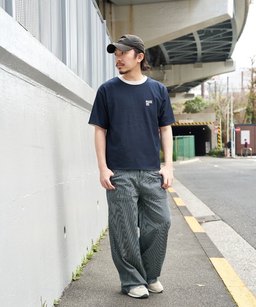 NO NEED（ノーニード）の「リバーシブル梨地Ｔ（Tシャツ/カットソー・メンズ・オフホワイト/チャコール/マスタード・L/M）」の20枚目の写真