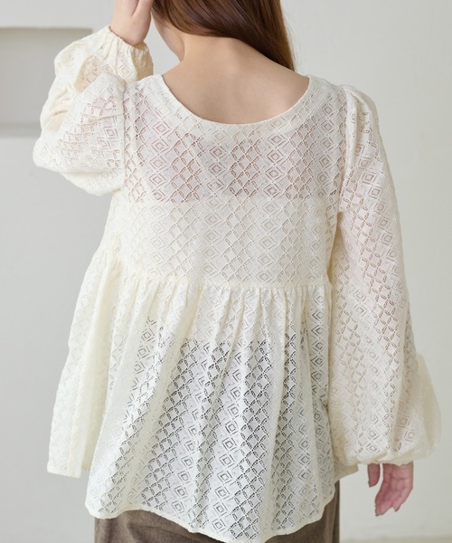 apres jour clair(アプレジュールクレア)の「【apres jour clair】アソートレースペプラムチュニックブラウス(シャツ/ブラウス・レディース・ブラック/アイボリー/オフホワイト・フリー/X-LARGE)」の19枚目の写真