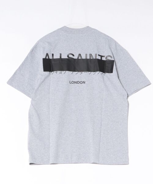 ALLSAINTS（オールセインツ）の「REDACT OVERSIZED EMBROIDERED LOGO T-SHIRT | REDACT オーバーサイズ 刺繍 ロゴ Tシャツ（Tシャツ/カットソー・メンズ・グレー系その他・XS/S/M/L/XL）」の2枚目の写真
