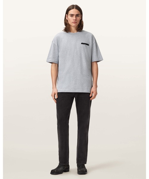ALLSAINTS（オールセインツ）の「REDACT OVERSIZED EMBROIDERED LOGO T-SHIRT | REDACT オーバーサイズ 刺繍 ロゴ Tシャツ（Tシャツ/カットソー・メンズ・グレー系その他・XS/S/M/L/XL）」の7枚目の写真