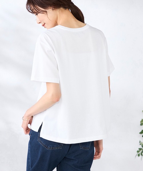 GALLORIA(ギャローリア)の「箔ロゴプリントTシャツ(Tシャツ/カットソー・レディース・ブラック/オフホワイト・LL/L/M/S)」の5枚目の写真
