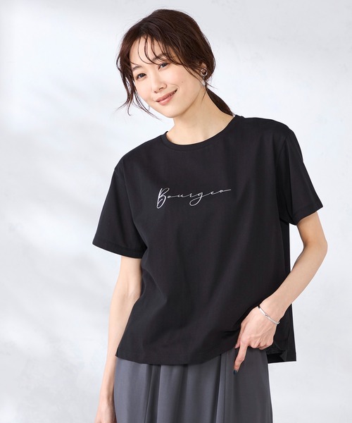 GALLORIA(ギャローリア)の「箔ロゴプリントTシャツ(Tシャツ/カットソー・レディース・ブラック/オフホワイト・LL/L/M/S)」の8枚目の写真