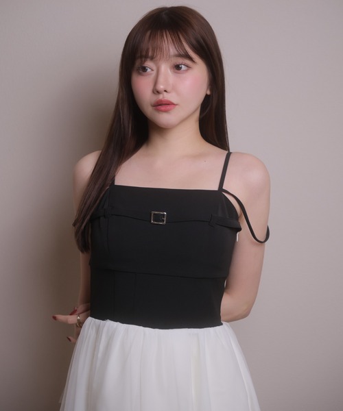 LIPSERVICE(リップサービス)の「シアーボリュームキャミワンピース(ワンピース・レディース・その他1/アイボリー/ブラック・S/M)」の14枚目の写真