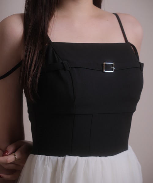 LIPSERVICE(リップサービス)の「シアーボリュームキャミワンピース(ワンピース・レディース・その他1/アイボリー/ブラック・S/M)」の13枚目の写真