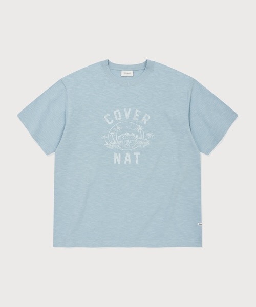 COVERNAT(カバーナット)の「SLUB PALM ISLAND GRAPHIC T-SHIRT(Tシャツ/カットソー・メンズ・ホワイト/ライトブルー・X-SMALL/X-LARGE/LARGE/MEDIUM/SMALL)」の2枚目の写真