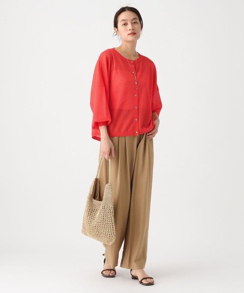 Elura（エルーラ）の「セミシアクルーカーディガン/678148（カーディガン/ボレロ・レディース・グリーン/レッド/グレー/ブラック・FREE）」の15枚目の写真