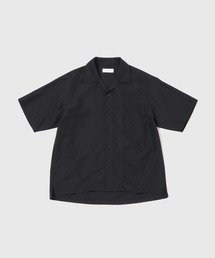 ADAM ET ROPE' | スエードタッチレーヨン オープンカラー ハーフスリーブ シャツ(シャツ/ブラウス)