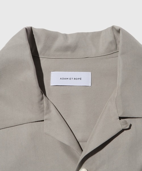 ADAM ET ROPE'（アダムエロペ）の「スエードタッチレーヨン オープンカラー ハーフスリーブ シャツ（シャツ/ブラウス・メンズ・ブラック/ライトグレー/キナリ/ネイビー・M/L）」の7枚目の写真