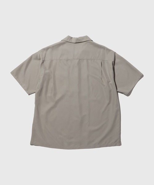 ADAM ET ROPE'（アダムエロペ）の「スエードタッチレーヨン オープンカラー ハーフスリーブ シャツ（シャツ/ブラウス・メンズ・ブラック/ライトグレー/キナリ/ネイビー・M/L）」の11枚目の写真