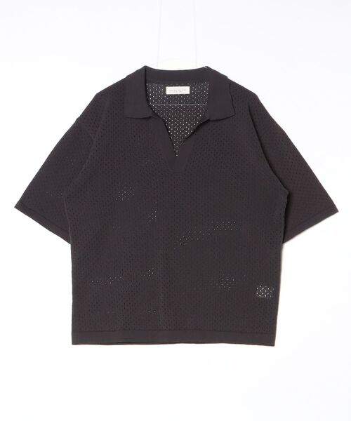 many men many mind(メニーメンメニーマインド)の「MANYMENMANYMINDS / パンチングメッシュニットポロシャツ(ニット/セーター・メンズ・グレー/ブルー/ブラック・X-LARGE/LARGE/MEDIUM)」の11枚目の写真
