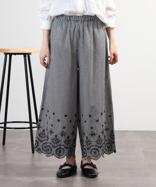FUNALIVE（ファンアライブ）の「スカラップ刺繍ぺチパンツ（その他パンツ・レディース・ブラック系・M-L）」の4枚目の写真