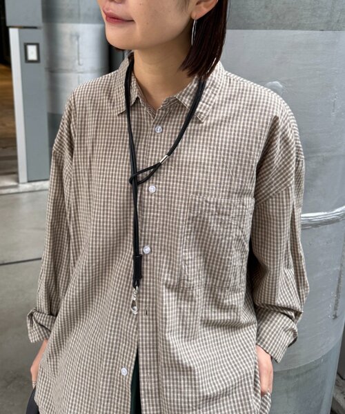 CIAOPANIC TYPY（チャオパニックティピー）の「【ユニセックス】加工レザーキーネックレス/スマホショルダー（ネックレス・メンズ・ブラウン/ブラック・ONE SIZE）」の8枚目の写真