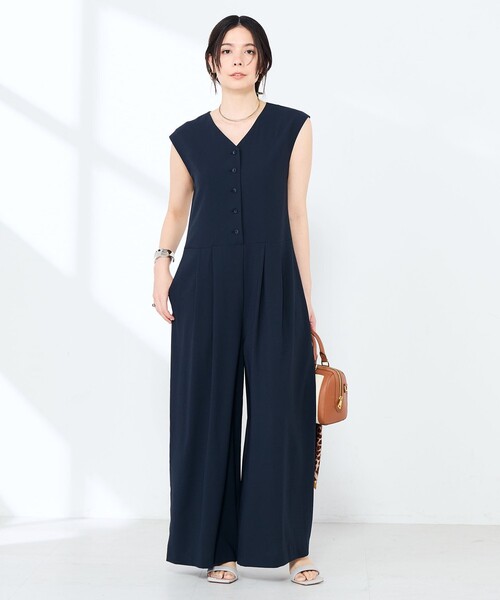 NOLLEY’S Sophi（ノーリーズソフィ）の「ウォッシャブルエアリージョーゼットオールインワン（つなぎ/オールインワン・レディース・ネイビー/ブラック・38/36）」の7枚目の写真