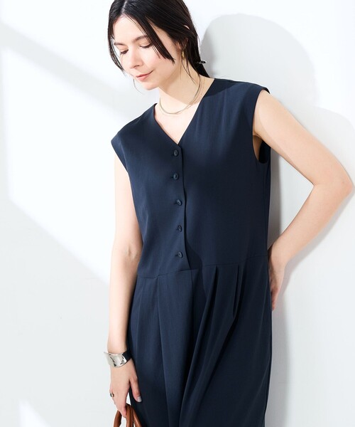 NOLLEY’S Sophi（ノーリーズソフィ）の「ウォッシャブルエアリージョーゼットオールインワン（つなぎ/オールインワン・レディース・ネイビー/ブラック・38/36）」の8枚目の写真