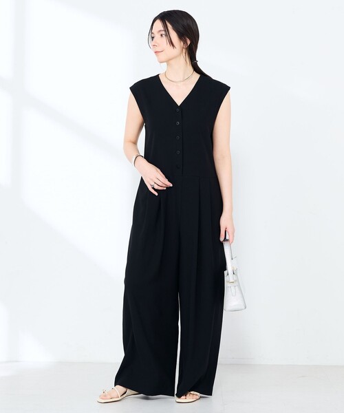 NOLLEY’S Sophi（ノーリーズソフィ）の「ウォッシャブルエアリージョーゼットオールインワン（つなぎ/オールインワン・レディース・ネイビー/ブラック・38/36）」の14枚目の写真